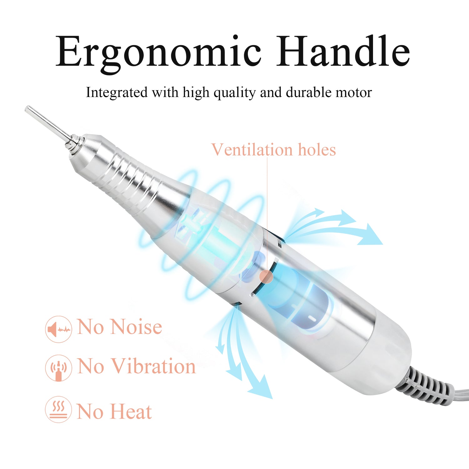 JCMASTER® Nagelfräser -Gelnägel & Acrylnägel Profi Set Elektrisch, Fußpflegegerät