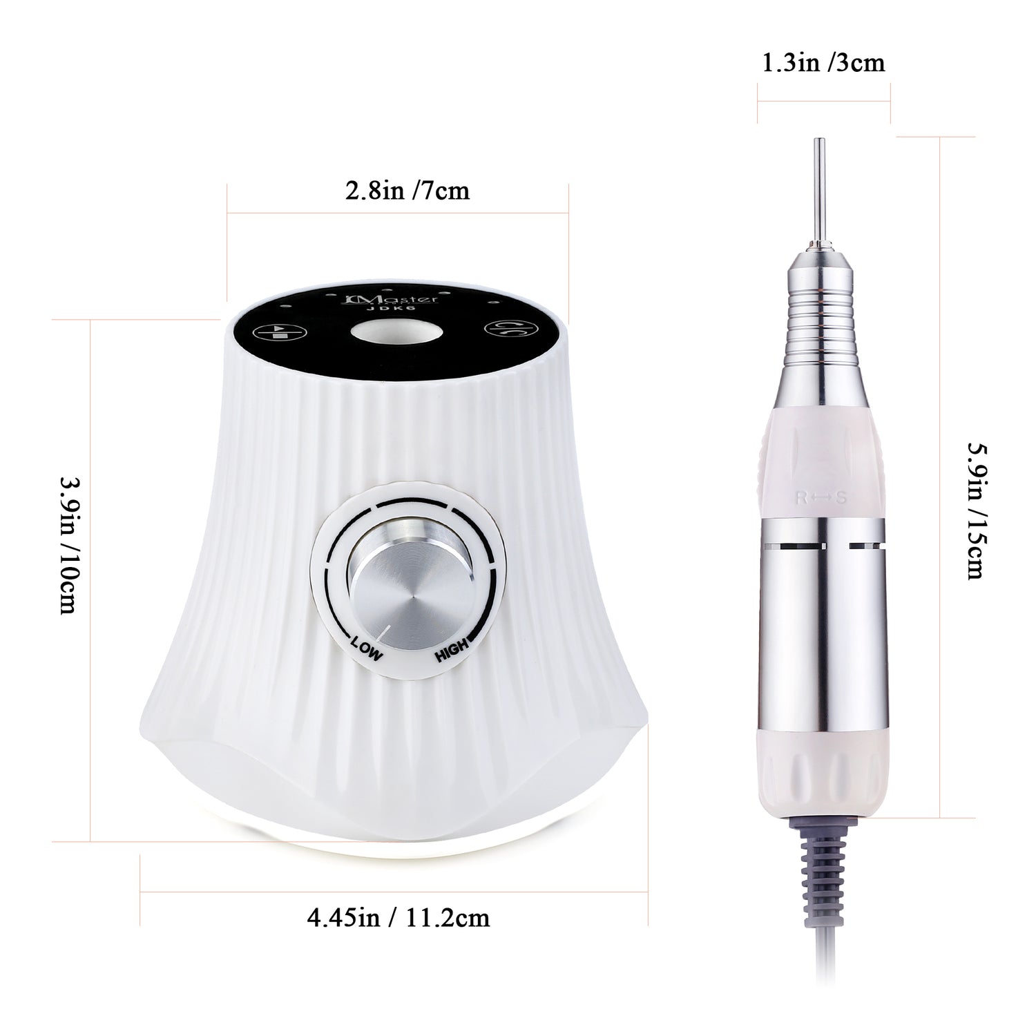 JCMASTER® Nagelfräser -Gelnägel & Acrylnägel Profi Set Elektrisch, Fußpflegegerät