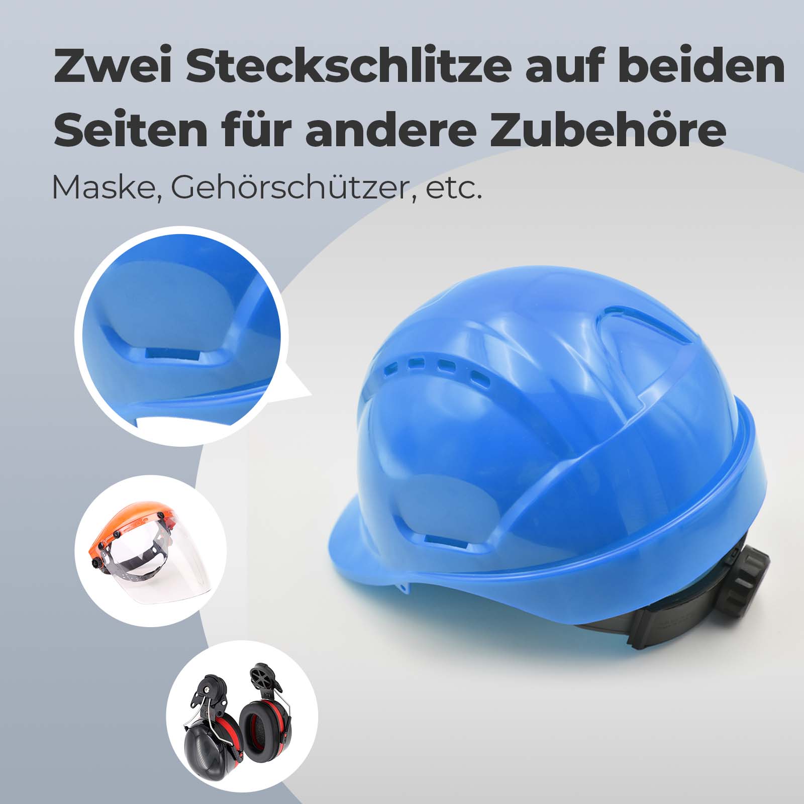 Mustbau MBU-GM16-BLU Bauhelm Blau