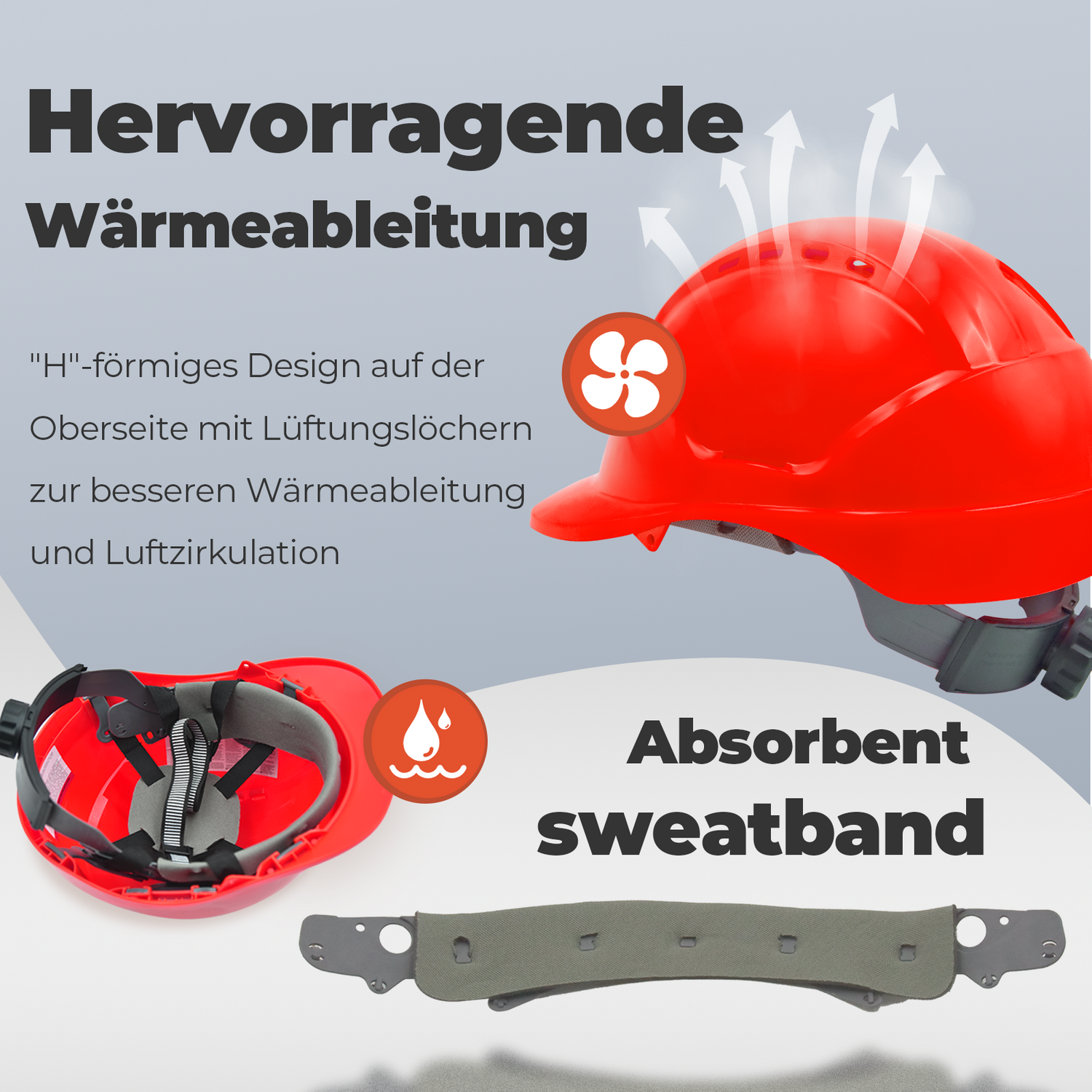 Mustbau MBU-GM16-R Bauhelm Rot