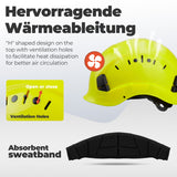 Mustbau Motorsägen-Sicherheitshelm, Schutzhelm mit Geräuschdämpfungsmuscheln und Netzvisier, verstellbar,Grün