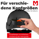 Mustbau Sicherheitshelm, EN397 Schutzhelme mit Antibeschlag-Brille, verstellbar, Schwarz