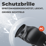 Mustbau Sicherheitshelm, EN397 Schutzhelme mit Antibeschlag-Brille, verstellbar, Schwarz
