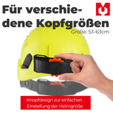 Mustbau Sicherheitshelm, EN397 Schutzhelme mit Antibeschlag-Brille, verstellbar,Grün