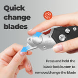 Mustbau Mini Taschenmesser Klappmesser mit 5 zusätzlichen SK5 Klingen