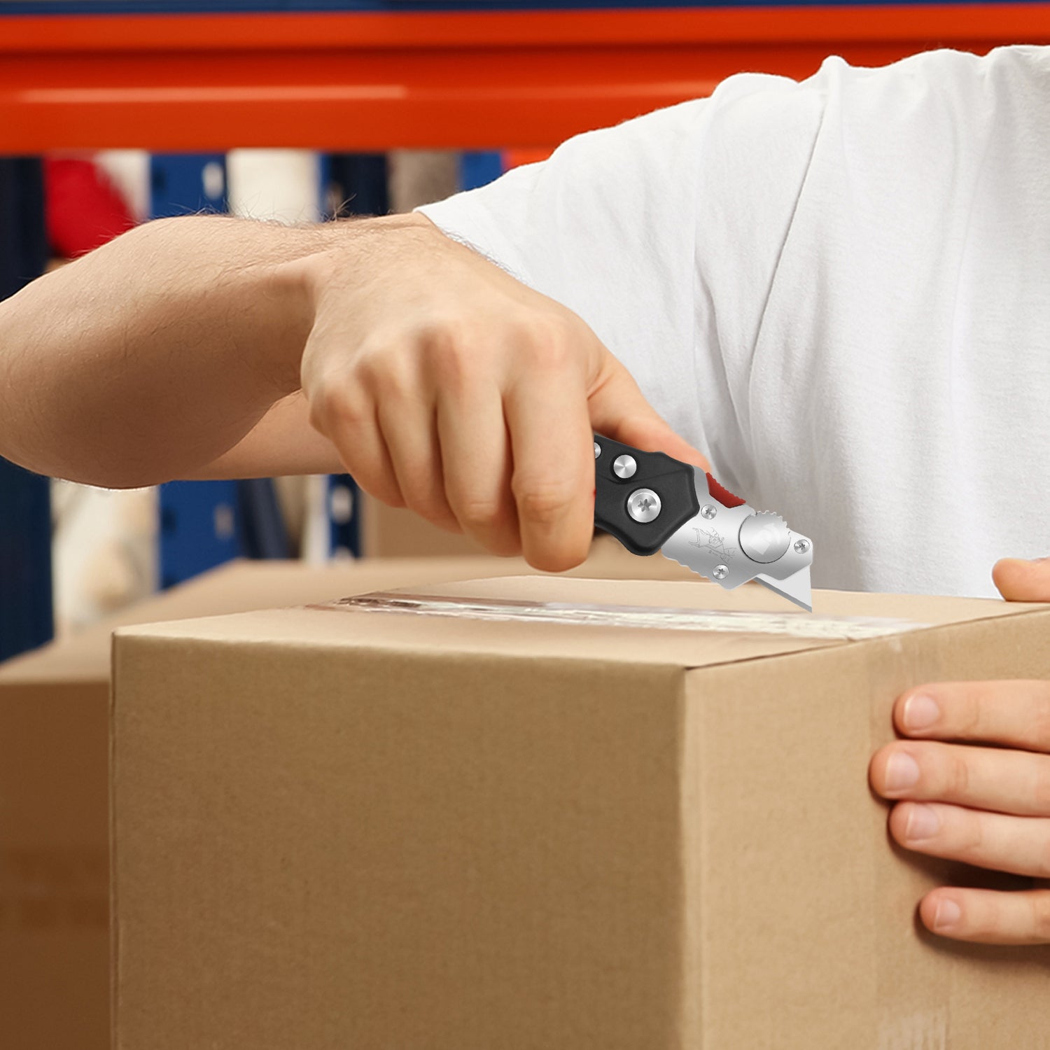 Mustbau Mini Taschenmesser Klappmesser mit 5 zusätzlichen SK5 Klingen