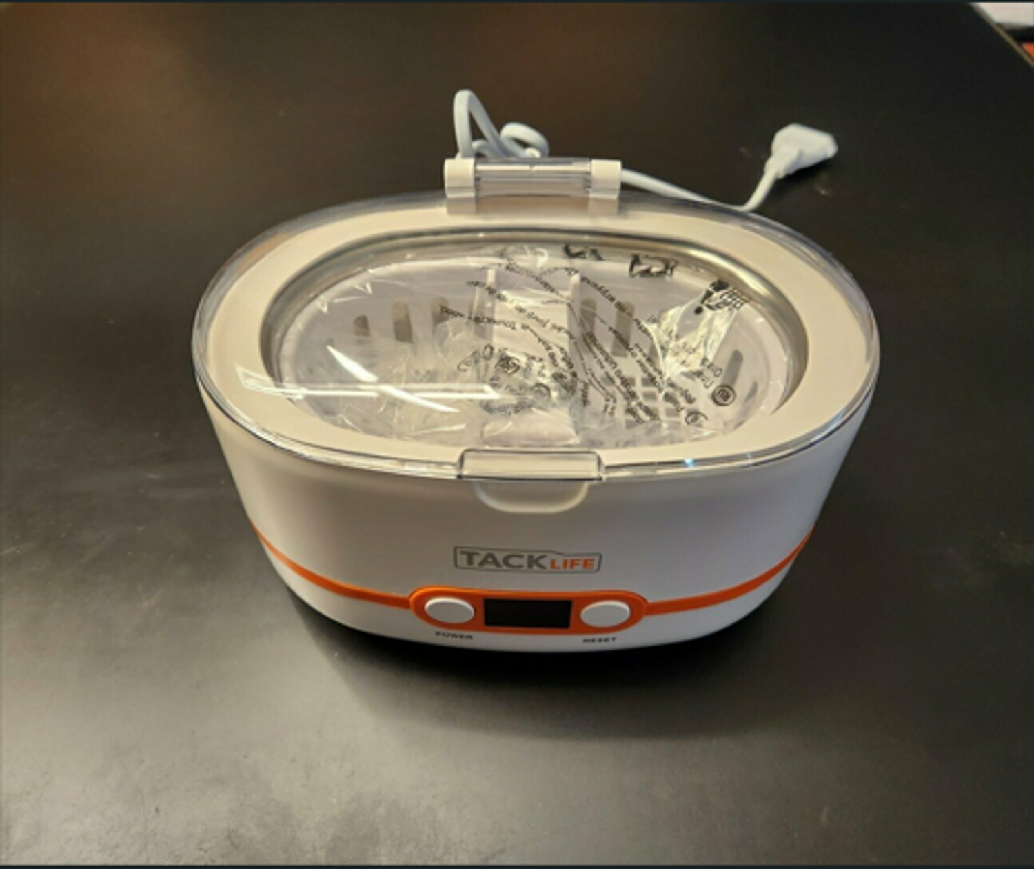 TACKLIFE 600ml Ultraschall-Reiniger, Professioneller Ultraschall-Schmuckreiniger 20oz, mit fünfstelligem Timer -MUC02