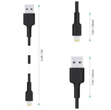 Kabel USB zu Lightning, geflochtenes Nylon, 2m Länge