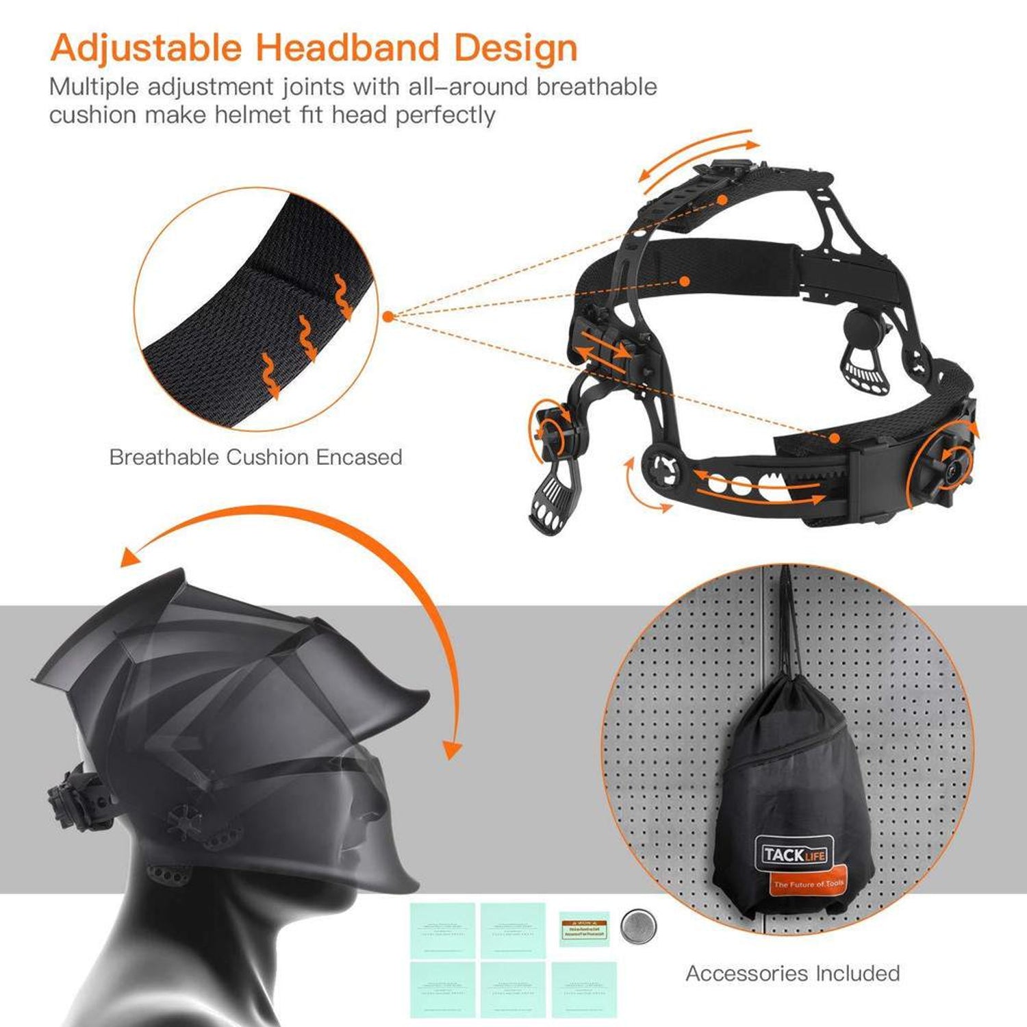Tacklife Professioneller Schweißer Helm mit automatischer Verdunkelung,PAH03D