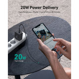 AUKEY PA-F1S-Bla Swift Charger USB C 3.0, 20W Power Delivery Schnellladegerät, Schwarz