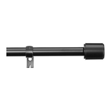 Alsterwell Gardinenstange, 183–366 cm verstellbar, hochbelastbar bis 10 kg, Ø 2,5 cm, schwarz