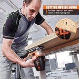 TACKLIFE TJS02A Stichsäge – 6,7 Ampere Barrel Grip, Laser & LED, 4-stufige Pendelhubfunktion, variable Geschwindigkeit, 6 Sägeblätter, Koffer