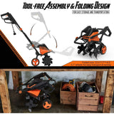 Tacklife Elektro Motorhacke, Advanced Bodenfräse, 18-Zoll Gartenkultivator (B-Ware)