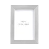Alsterwell Bilderrahmen 2er-Set – 10×15 cm Fotorahmen aus Nickel mit Aufsteller, für Tisch- & Wandmontage