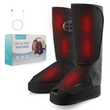 Aspria by Naipo Fußmassagegerät, 2-in-1-Waden-Fuß-Massagegerät mit Luftkompression, Vibration und Wärmetherapie, Bein-Fuß-Massage-Stiefel für geschwollene Beine, Ödeme, kabelloses Design