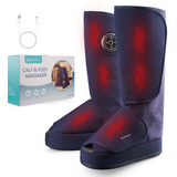 Aspria by Naipo Fußmassagegerät, 2-in-1-Waden-Fuß-Massagegerät mit Luftkompression, Vibration und Wärmetherapie, Bein-Fuß-Massage-Stiefel für geschwollene Beine, Ödeme, kabelloses Design