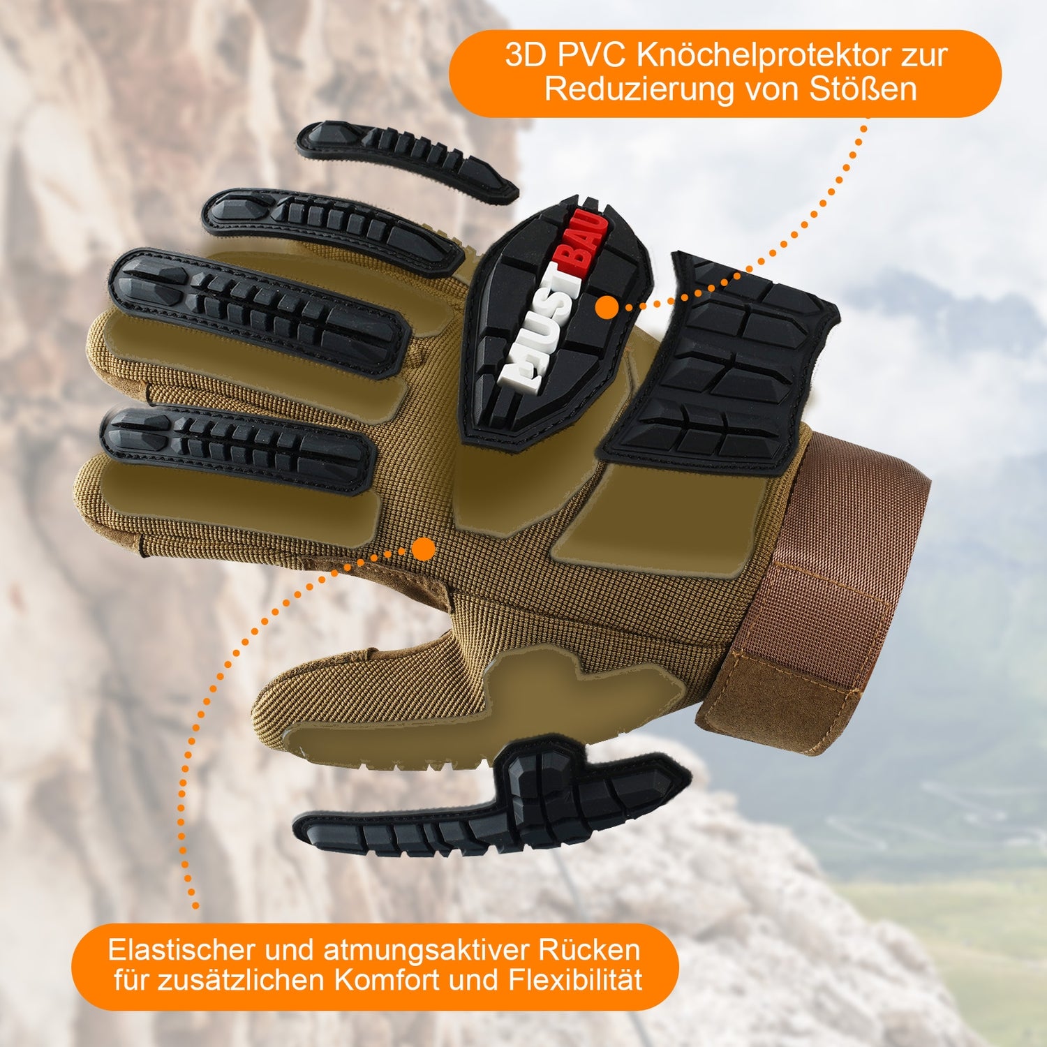 handschuhe des abtrünnigen beschützers Mustbau 1 Paar Sicherheitshandschuhe,Mechanikerhandschuhe,Schlaghandsc