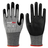 Mustbau Schnittschutz Handschuhe Level 3, 3/6 Pack Schutz für Küche, Garten & Baustelle Größe: S/M/L/XL