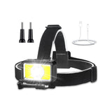 Avaspot DE08, LED-USB wiederaufladbare Kopftaschenlampe, wasserdicht für Camping/Angeln/Joggen/Lesen/Arbeit