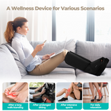 Aspria by Naipo Fußmassagegerät, 2-in-1-Waden-Fuß-Massagegerät mit Luftkompression, Vibration und Wärmetherapie, Bein-Fuß-Massage-Stiefel für geschwollene Beine, Ödeme, kabelloses Design