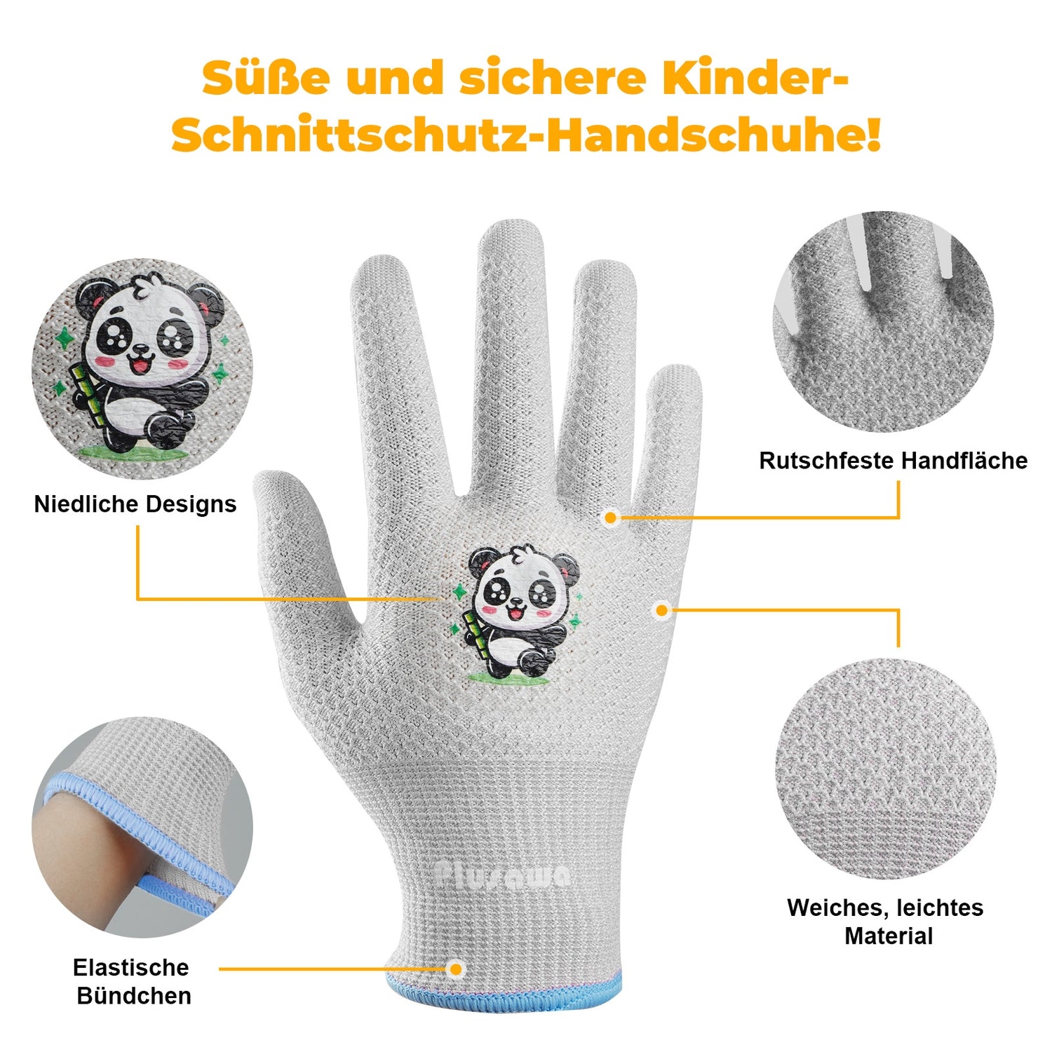 schnittfeste handschuhe kinder Plusawa 2 Paar Kinder Gartenhandschuhefür Mädchen und Jungen