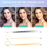 Aukey Ringlicht LT-T13S, 10-Zoll-Dimmbar Ringlicht 360-Grad-universeller Telefonhalter