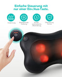 Naipo Shiatsu Massagekissen Nacken Massagegeräte Massage für Schulter Rücken mit 3D Massageköpfen und Infrarot Wärmefunktion im Auto Büro Zuhause