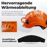 Mustbau Motorsägen-Sicherheitshelm, Schutzhelm mit Geräuschdämpfungsmuscheln und Netzvisier, verstellbar,Orange