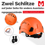 Mustbau Sicherheitshelm, EN397 Schutzhelme mit Antibeschlag-Brille, verstellbar,Orange