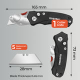 Mustbau Mini Taschenmesser Klappmesser mit 5 zusätzlichen SK5 Klingen