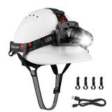 Mustbau MBU-GM16-WHI Bauhelm Weiß mit Kopfleuchte