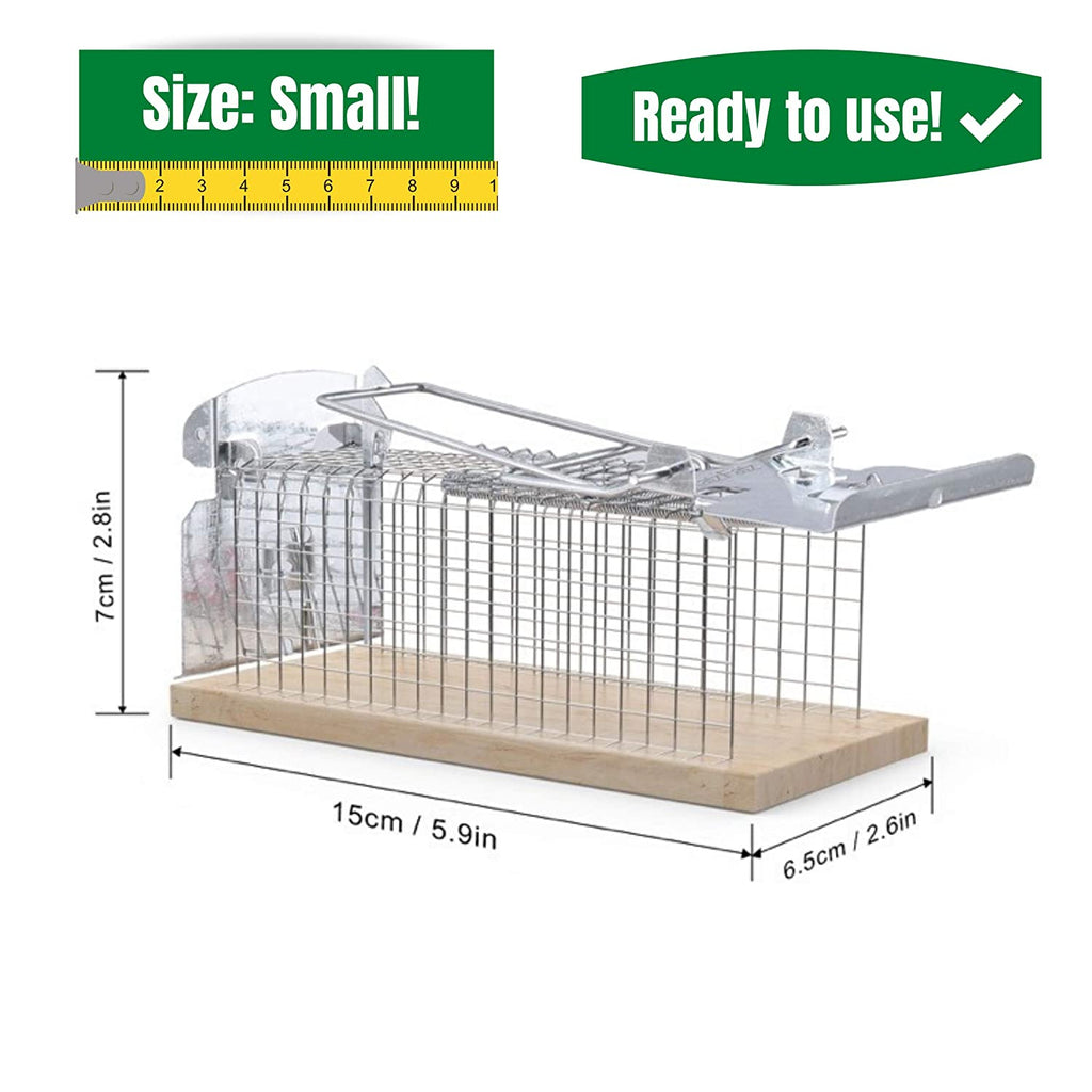 RatzFatz® Mausefalle Lebendfalle Effektiv, Robust Lebend Fangen, Indoo