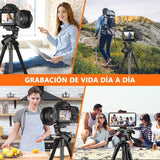 TACKLIFE Kamerastativ 40,5-136cm mit Handyhalter  MLT01