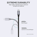 Kabel USB-A zu USB-C, Nylon Alu, 1m Länge