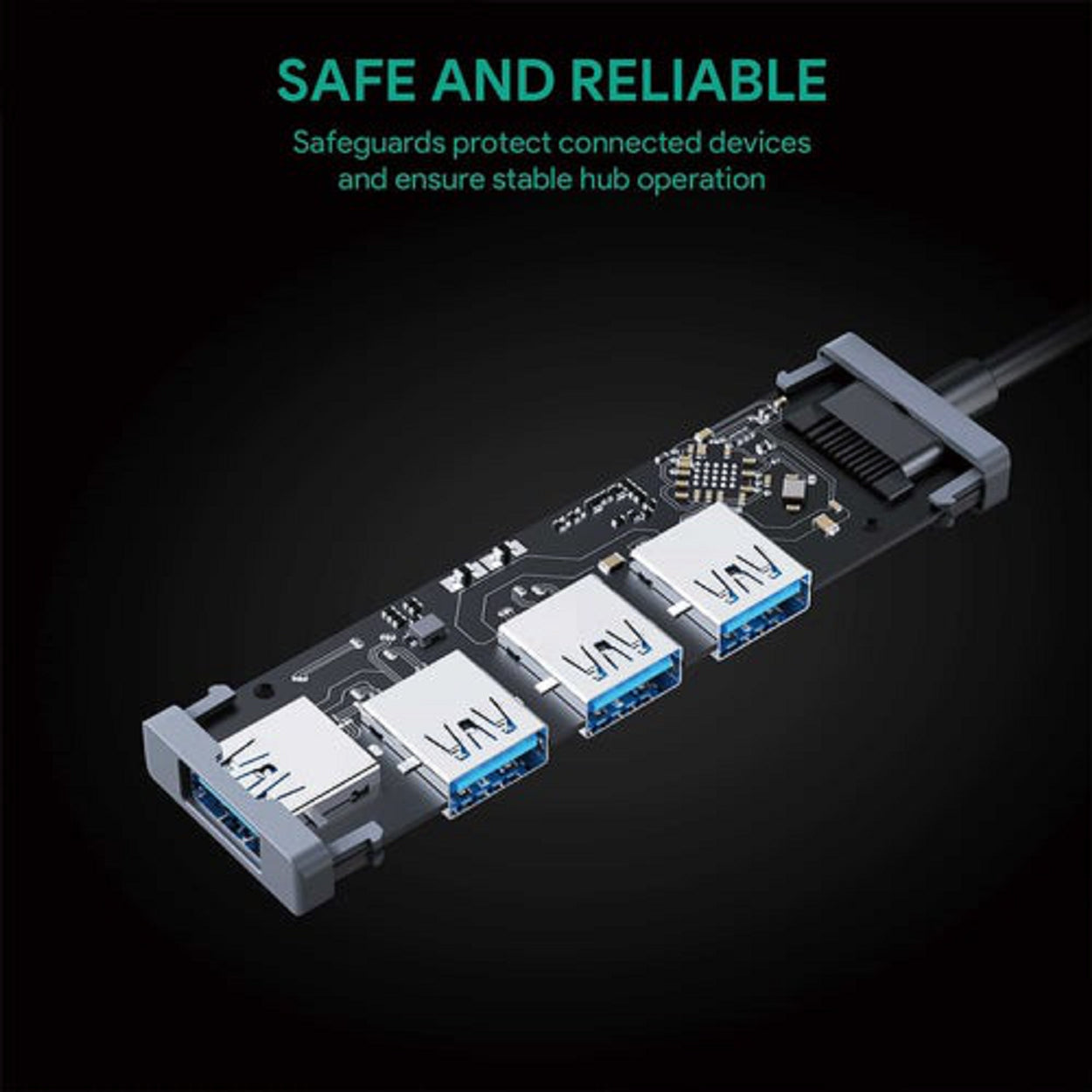 AUKEY 4-in-1 USB-3.0 Hub / Ultraflach / Aluminium / CB-H36
