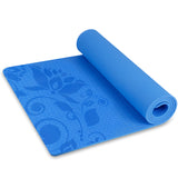 INTEY Yogamatte TPE rutschfest mit Muster 180 x 60 x 0.7cm blau