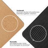 INTEY Premium Yogamatte aus Kork & Naturkautschuk inkl. Tragegurt