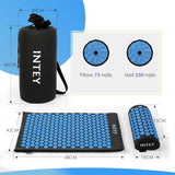 INTEY Akupressur-Set, Akupressurmatte & Akupressurkiss, schwarz/blau