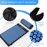 INTEY Akupressur-Set, Akupressurmatte & Akupressurkiss, schwarz/blau
