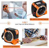 TACKLIFE 3-in-1 Laser-Entfernungsmesser 40m, Massband 5m, mit Typ-C-Schnittstelle und LCD-Anzeige (TM-L02)